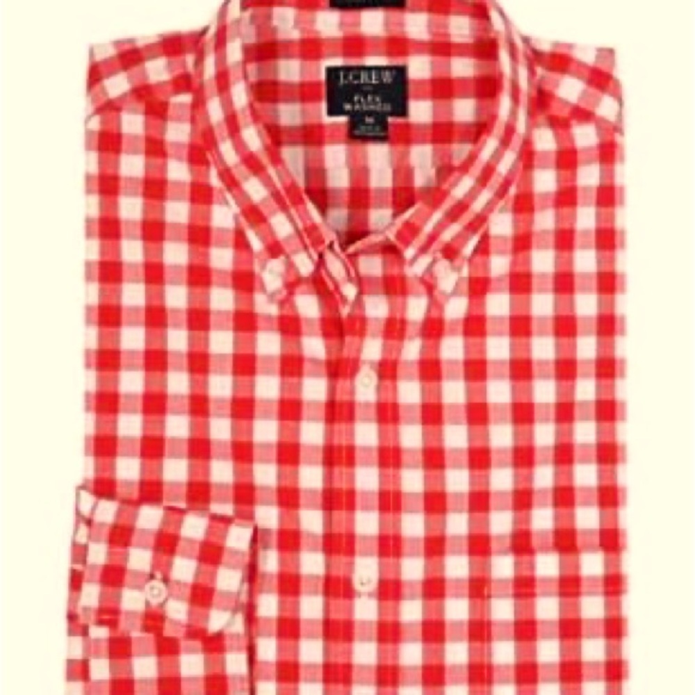 J.Crew Linen Gingham Button-up Shirt